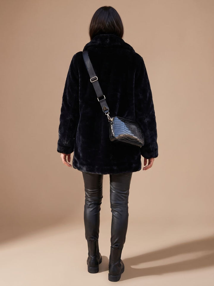 Lunara | Faux Fur Coat – Long Open Front Style for Women