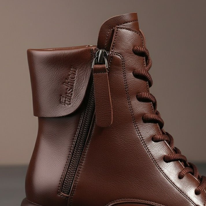 Vintara | Vintage Ankle Boots – Warm Fleece Lined Style for Women