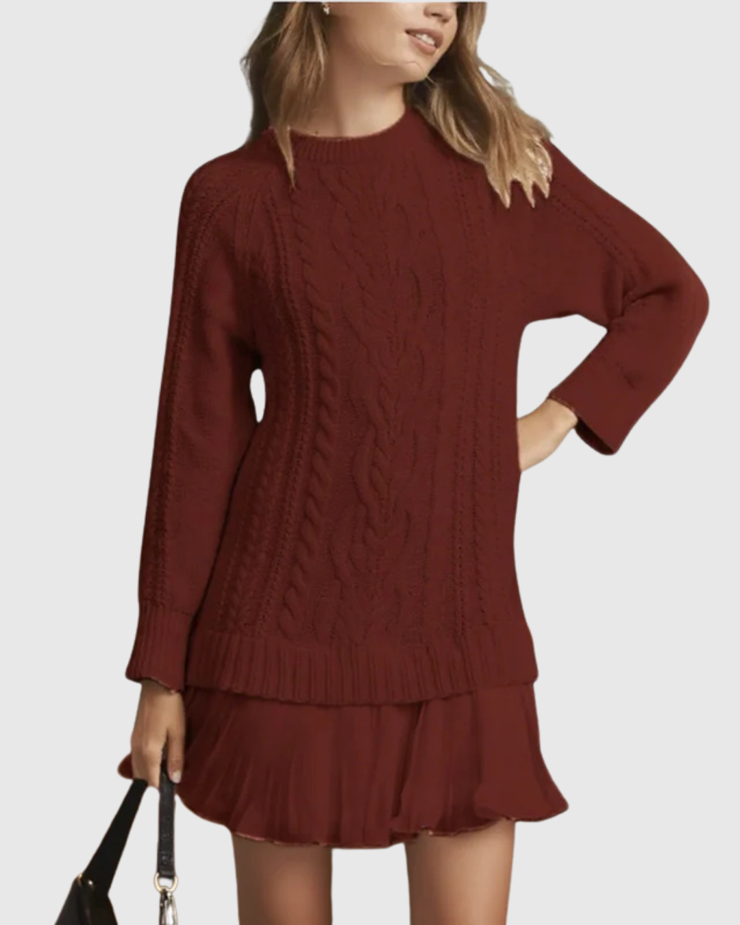 Celeste | Strickkleid mit Zopfmuster
