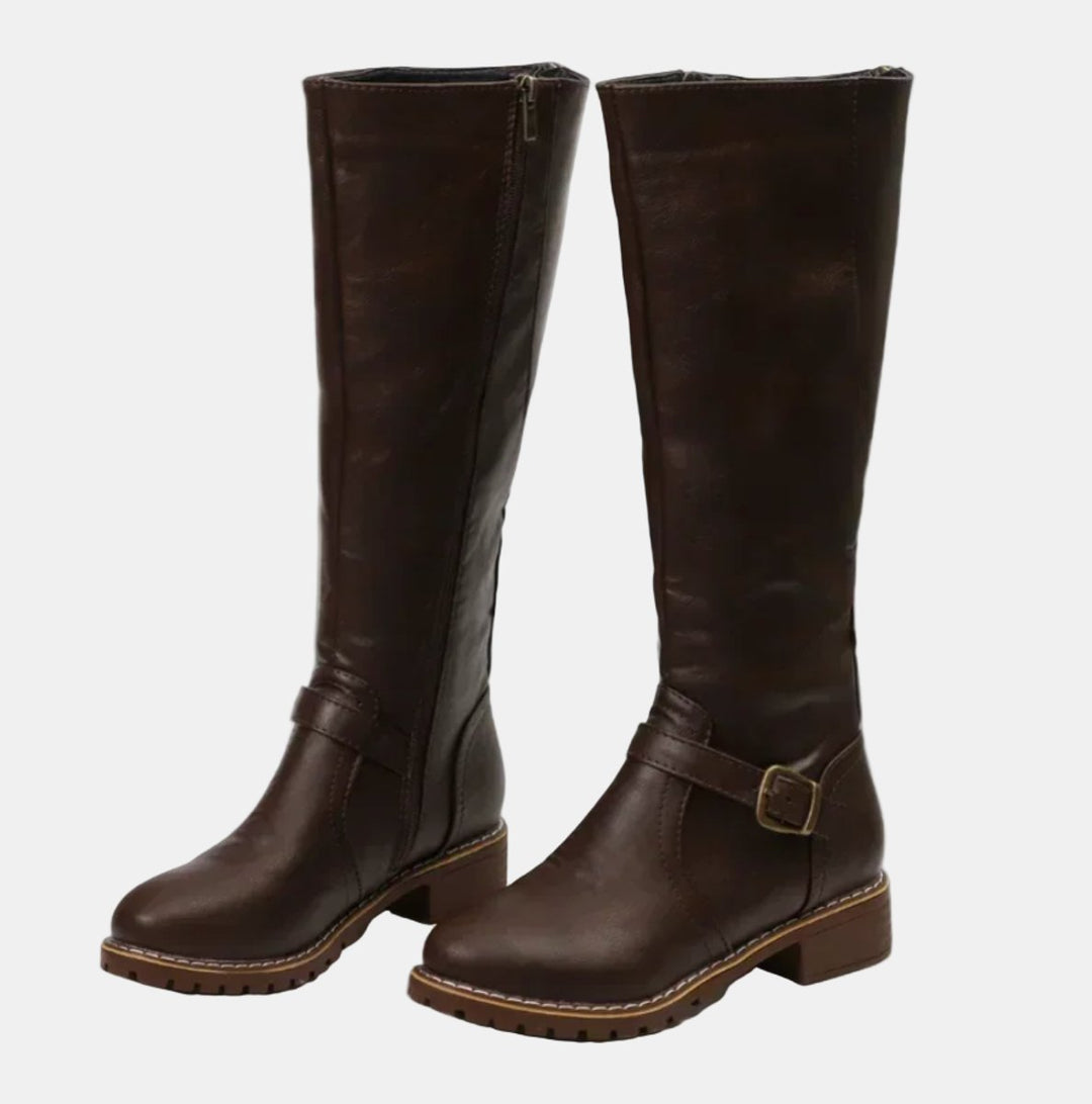 Aurelia | Women's Tall Riding Knee-High Block Heel Boots