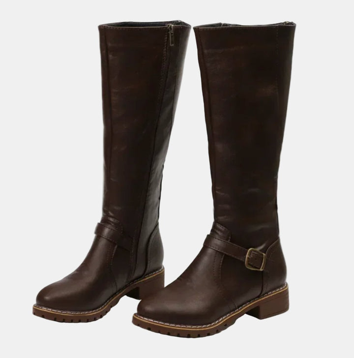 Aurelia | Women's Tall Riding Knee-High Block Heel Boots