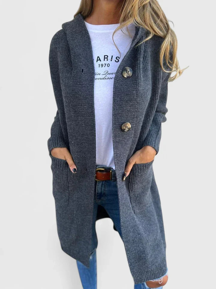 Corinne | Longline Button Knit Cardigan