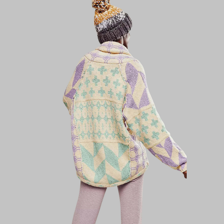 Noelle | Übergroße Strickjacke mit Knöpfen