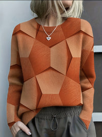Maja | Maglione morbido in maglia con motivo geometrico