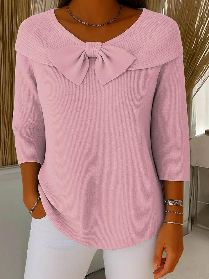 Claire | Maglione in maglia con dettaglio a fiocco