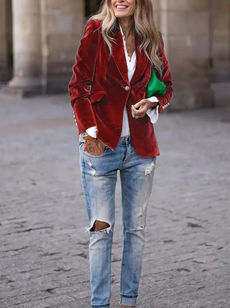 Aurora | Women's Luxurious Timeless Velvet Blazer