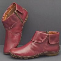 Clara | Waterproof Leather Comfort Side Zip Ankle Boots