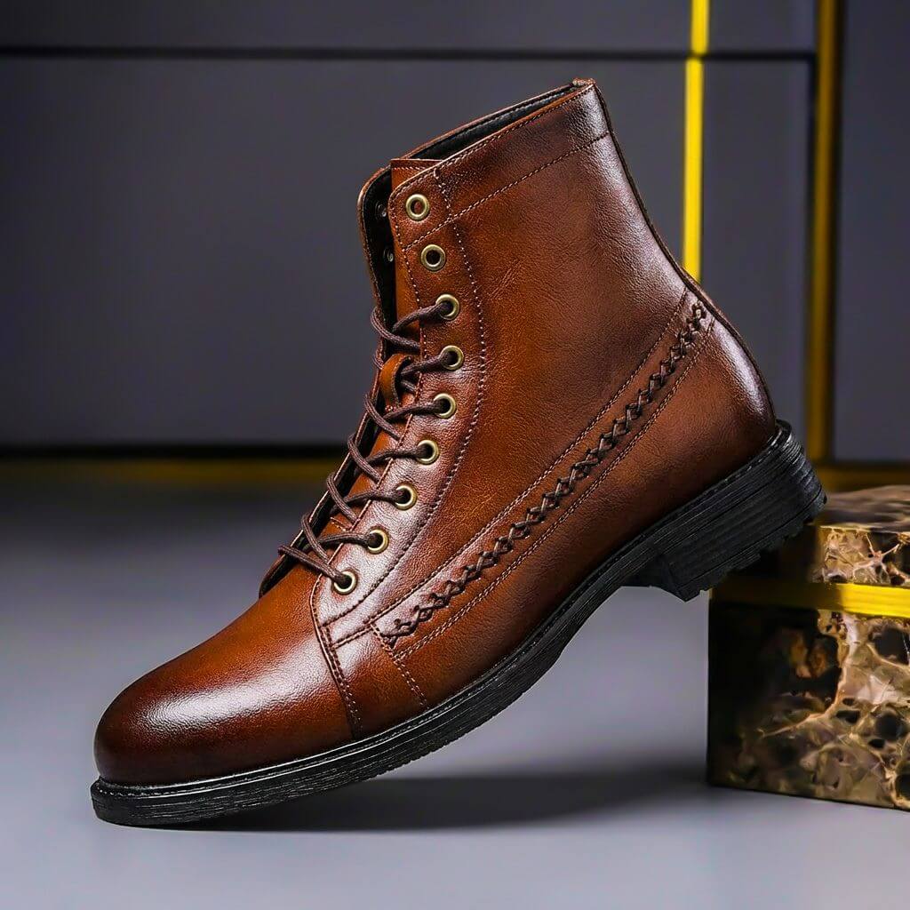 Adrian | Handcrafted Italian-Leather Lace-Up Ankle Boots