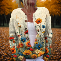 Noelle | Cardigan floreale in maglia