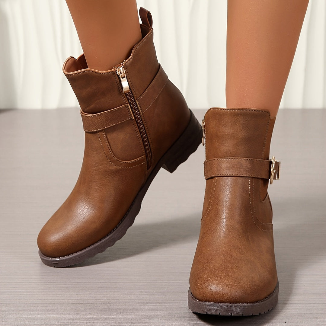 Aurelia | Women's Stylish Western Buckle Ankle Boot