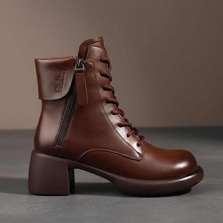 Vintara | Vintage Ankle Boots – Warm Fleece Lined Style for Women