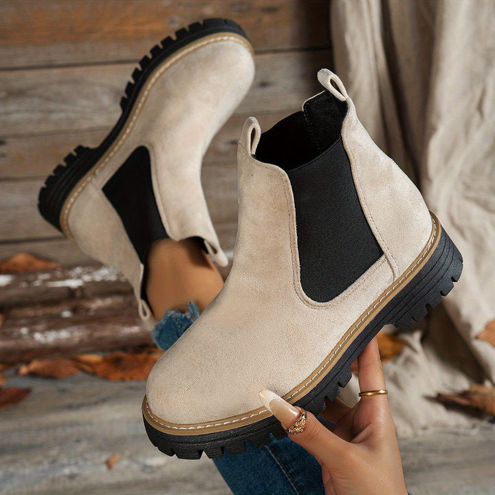 Aurelia | Women's Stylish Chunky Sole Chelsea Ankle Boots