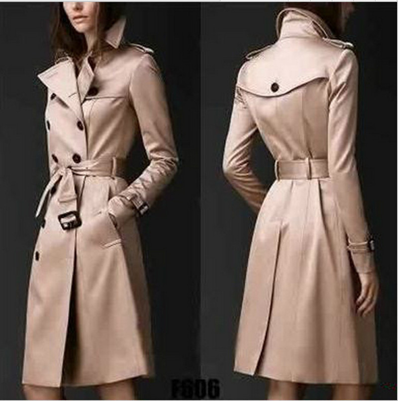 Vivian | Women's Elegant Slim Double-Breasted Trench Coat