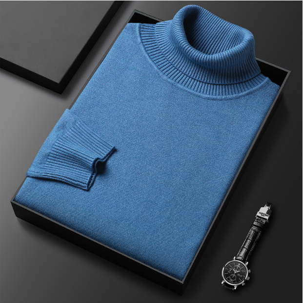 Havara | Cashmere Cotton Turtleneck Sweater – Elegant Versatile Style for Men