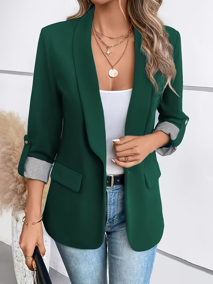 Maeve | Women's Single-Button Rollable 3/4 Sleeve Blazer