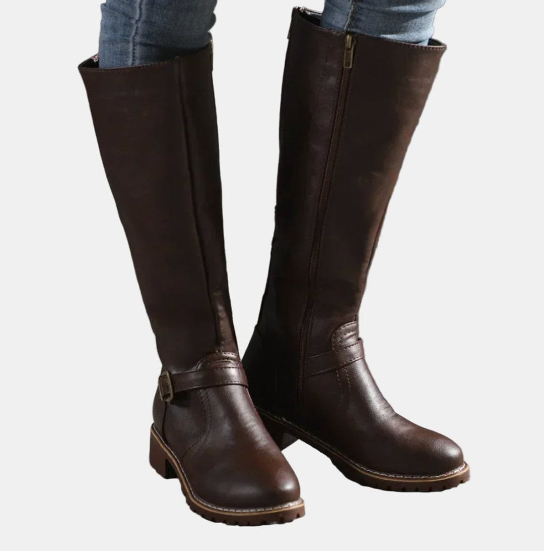 Aurelia | Women's Tall Riding Knee-High Block Heel Boots