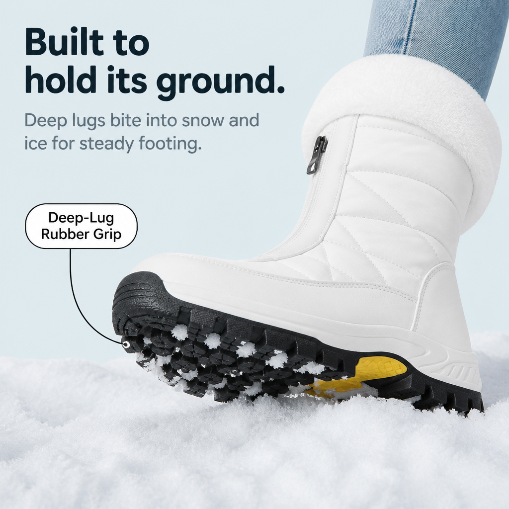 Snowlina | Plush-Lined Snow Boots – Mid-Calf Style for Women