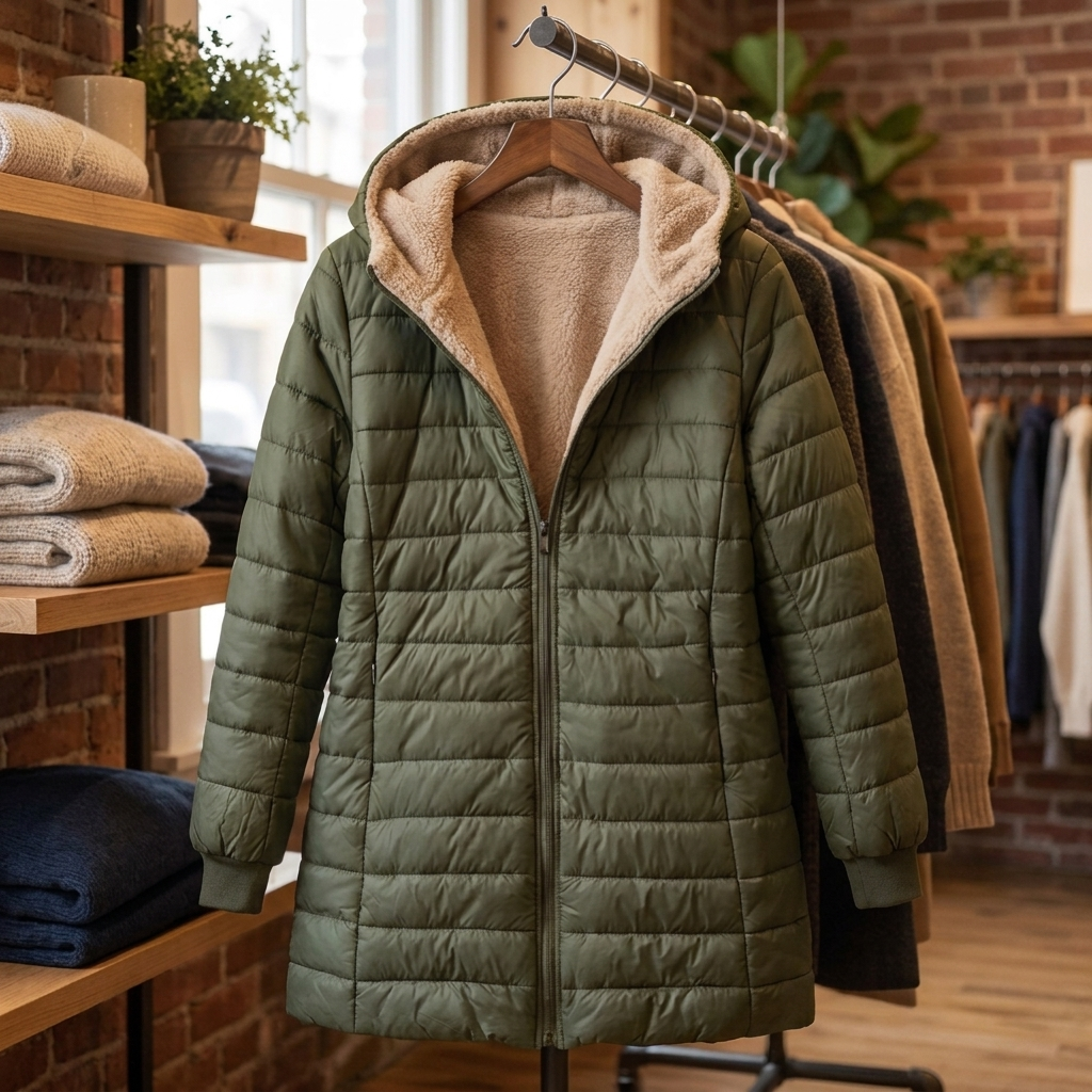 Velora | Mid-Length Hooded Parka – Stylish Insulated Design