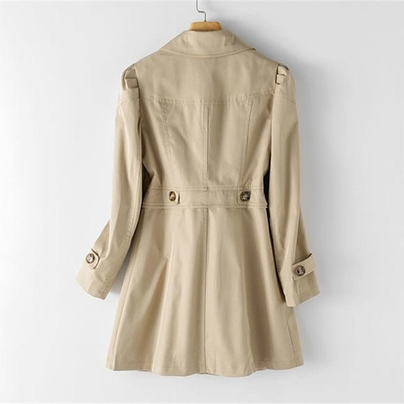 Seraphina | Trench classico lungo da donna con bottoni sul davanti
