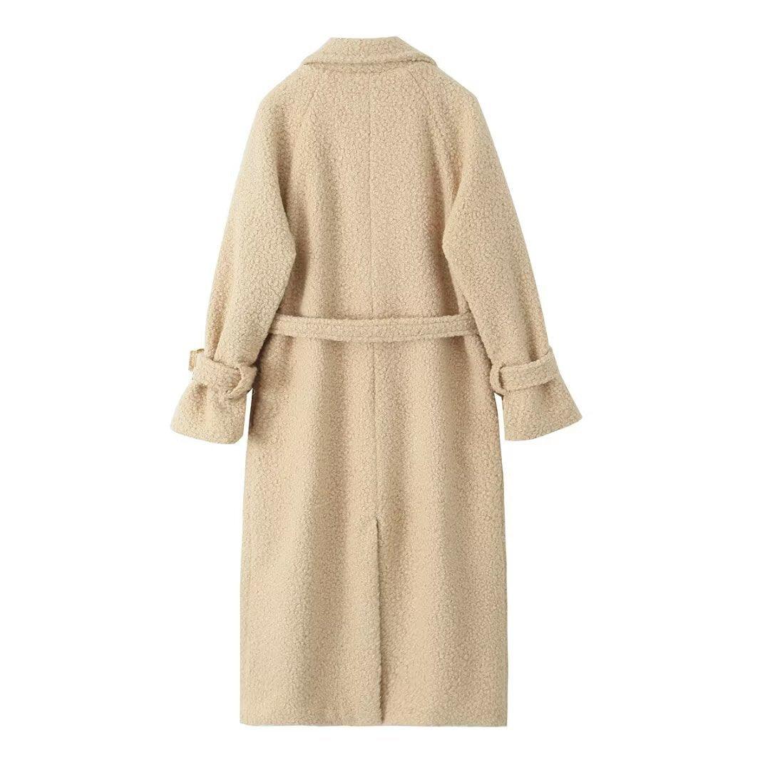 Drune | Teddy Coat – Double-Breasted Trench Style for Women