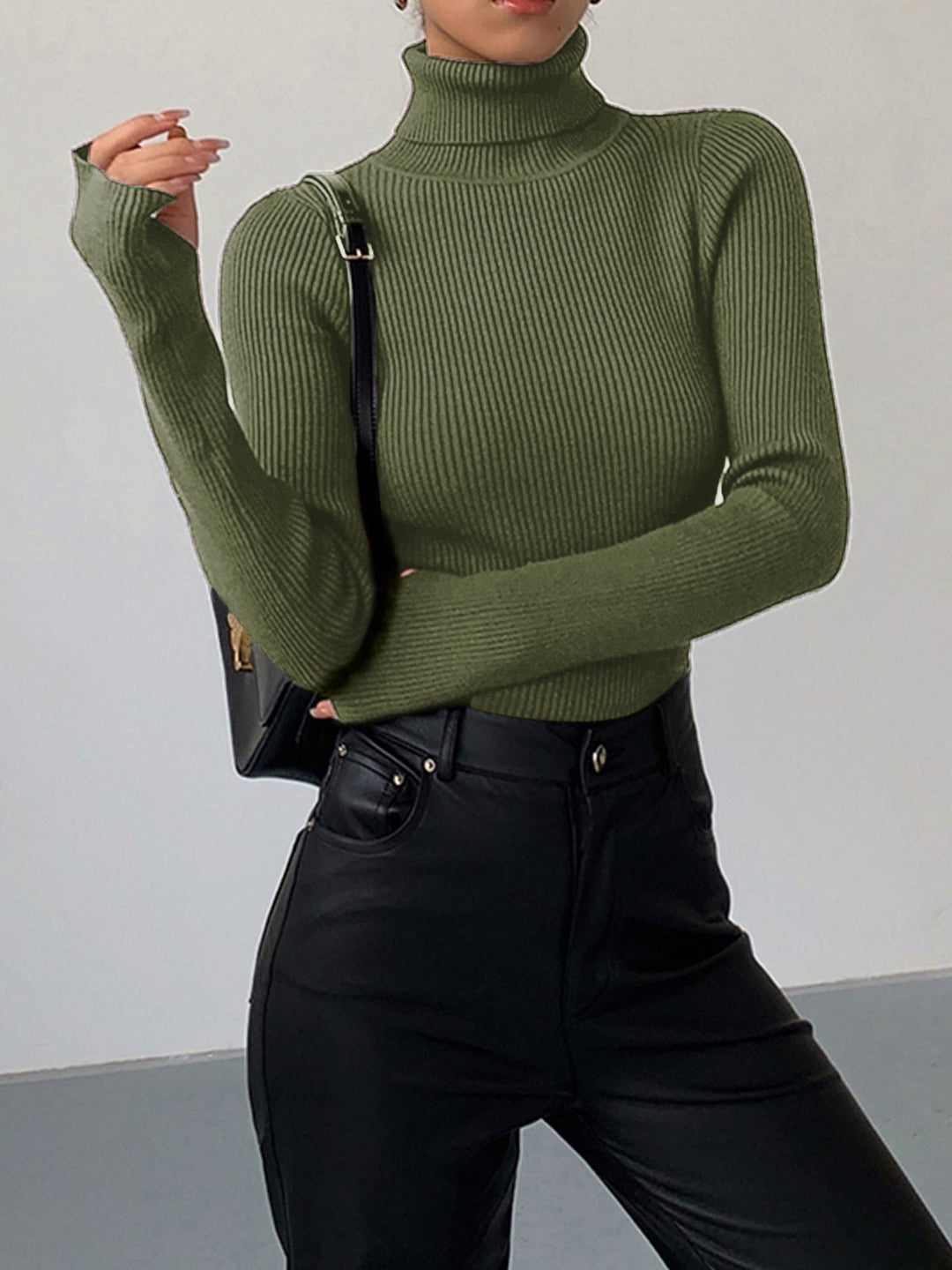 Noelle | Maglione a collo alto in maglia a coste