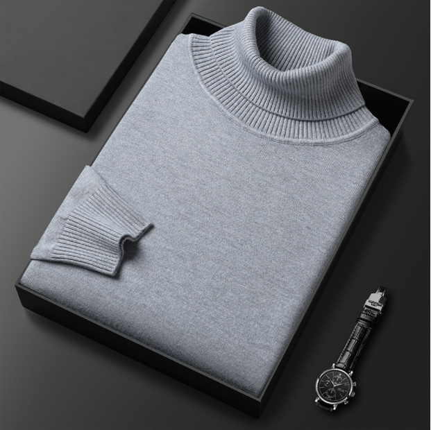Havara | Cashmere Cotton Turtleneck Sweater – Elegant Versatile Style for Men