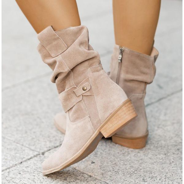 Ellarose | Women's Relaxed Slouchy Fold-Over Ankle Boots