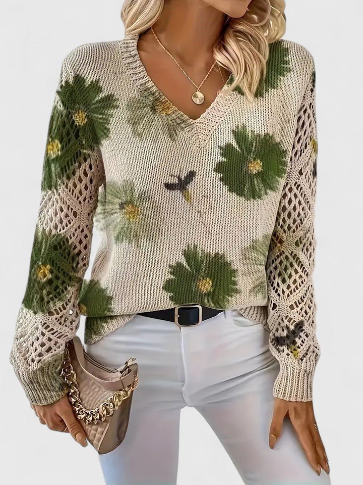 Corinne | Floral Knit Cardigan