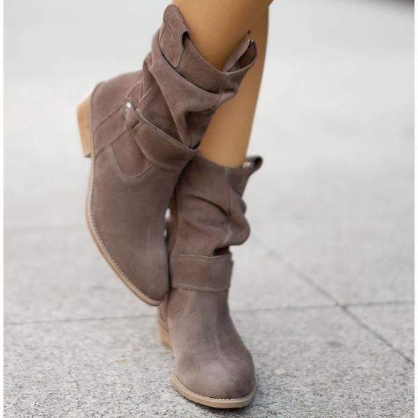 Ellarose | Women's Relaxed Slouchy Fold-Over Ankle Boots