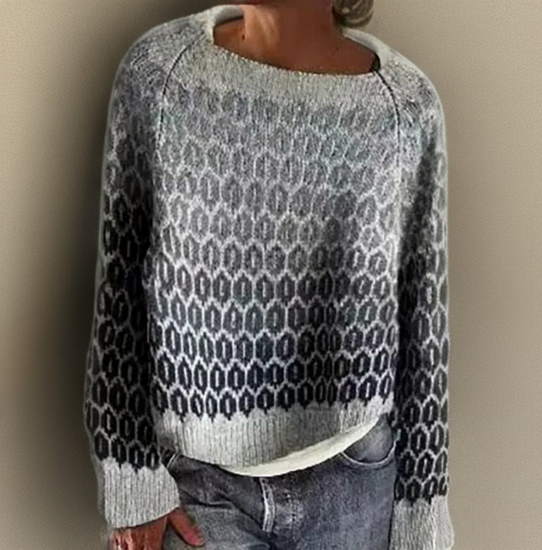 Charlotte | Knit Sweater with Icelandic Pattern for Women