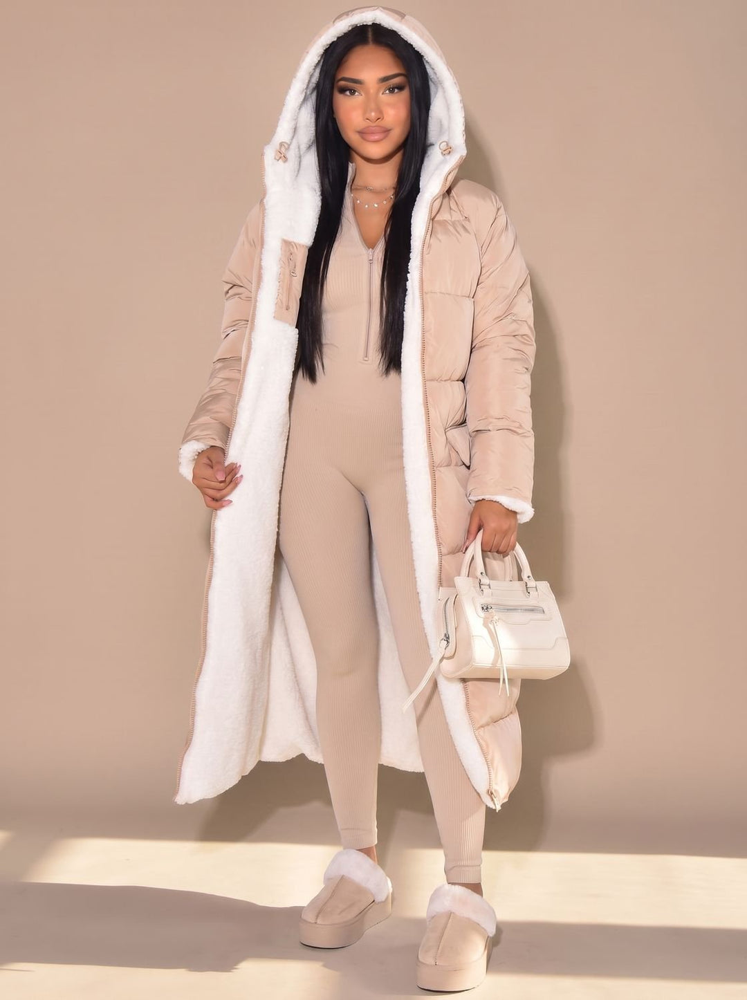 Grace | Reversible Longline Hooded Puffer Coat for Women