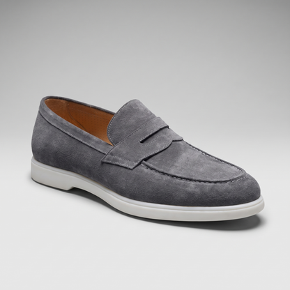 Oscar | Suede Penny Loafers with Cushioned Footbed - Image 4