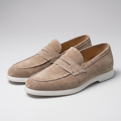 Oscar | Suede Penny Loafers with Cushioned Footbed - Image 3