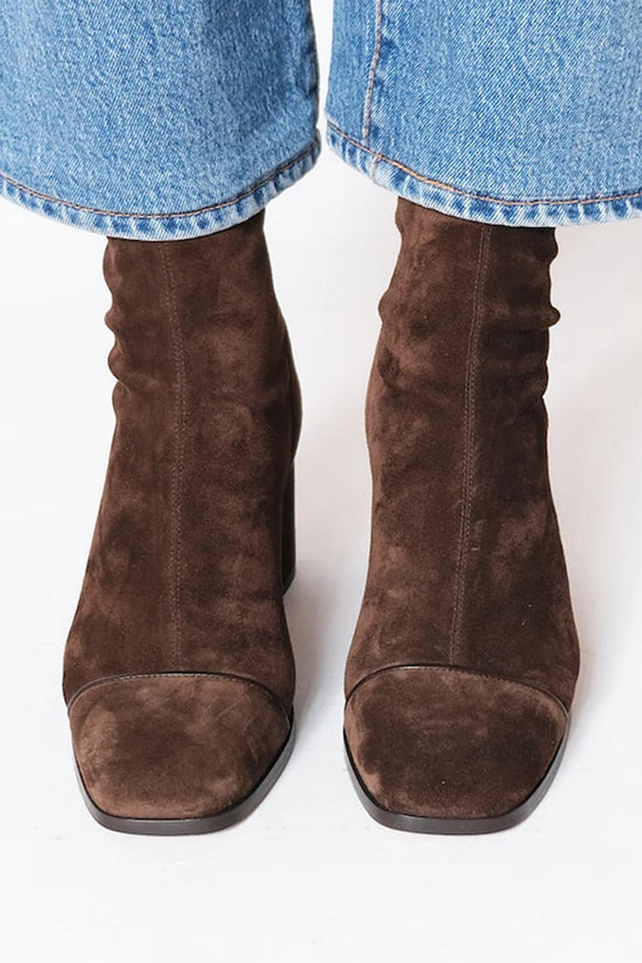 Daria | Women's Modern Square Toe Block Heel Ankle Boot
