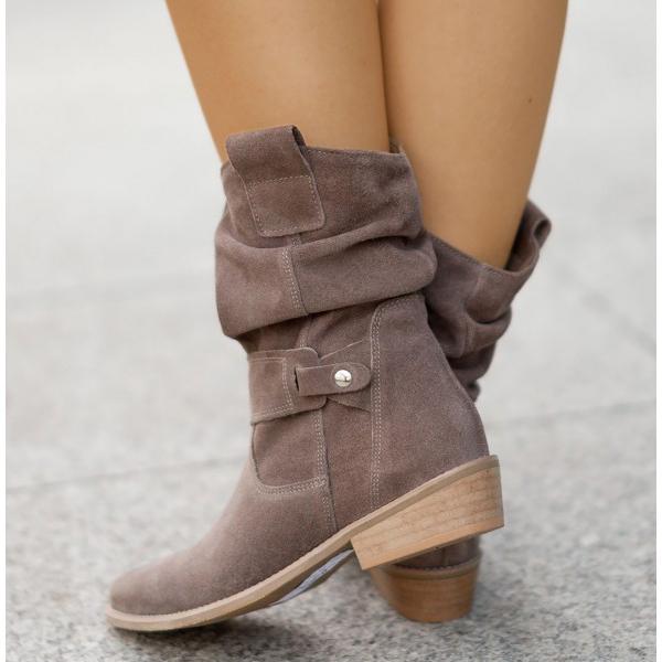 Ellarose | Women's Relaxed Slouchy Fold-Over Ankle Boots
