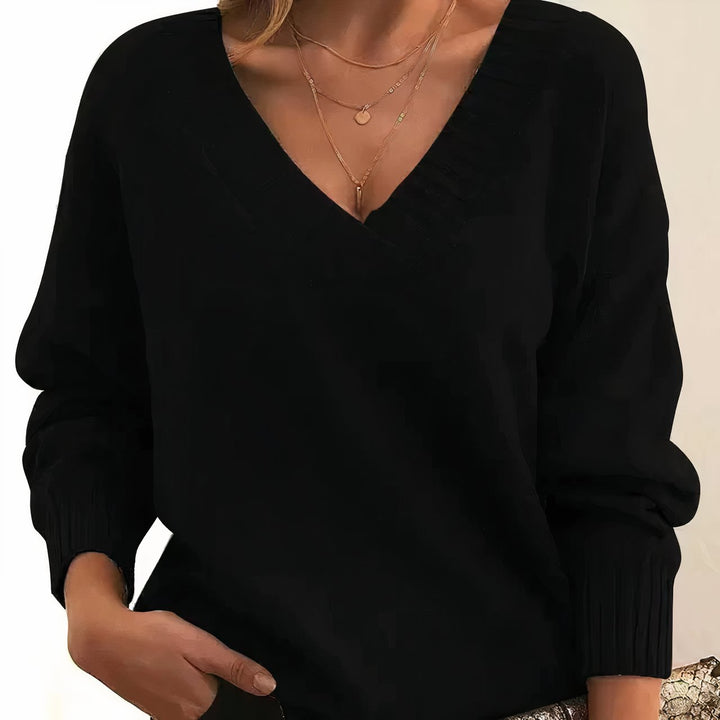 Avery | Cashmere Blend V-Neck Sweater