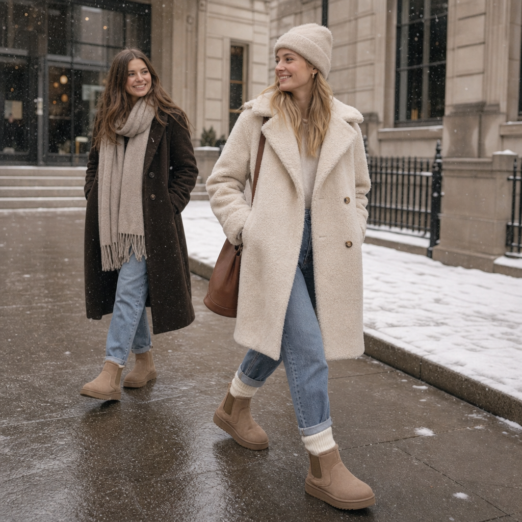Cozywalk | Fur-Lined Slip-On Winter Boots – Casual Comfort for Women