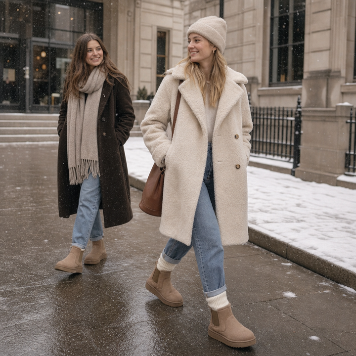 Cozywalk | Fur-Lined Slip-On Winter Boots – Casual Comfort for Women