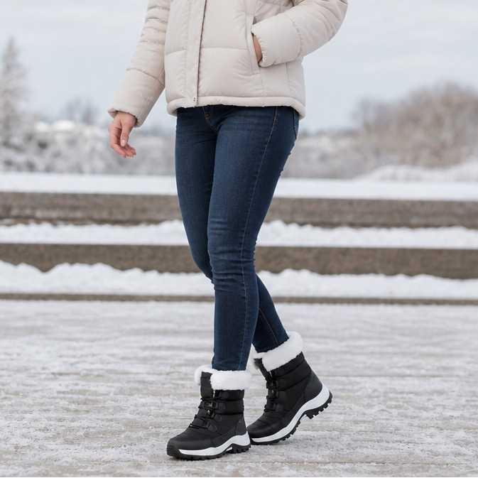 Cozywalk | Fleece-Lined Platform Snow Boots for Women – Non-Slip Winter Style