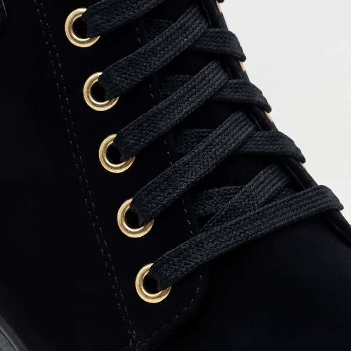Strovia | Chunky Heel Ankle Boots with Fur Lining