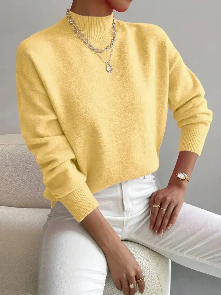 Vivienne | Strickpullover mit Stehkragen