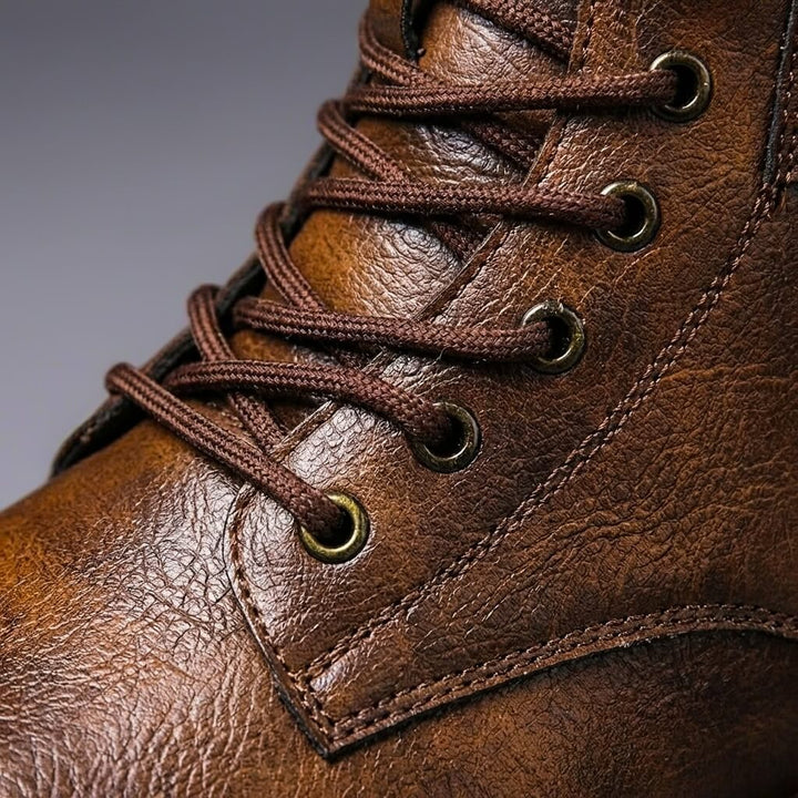 Marcus | Cowhide-Leather Buckle-Strap Lug-Sole Boots - Image 3
