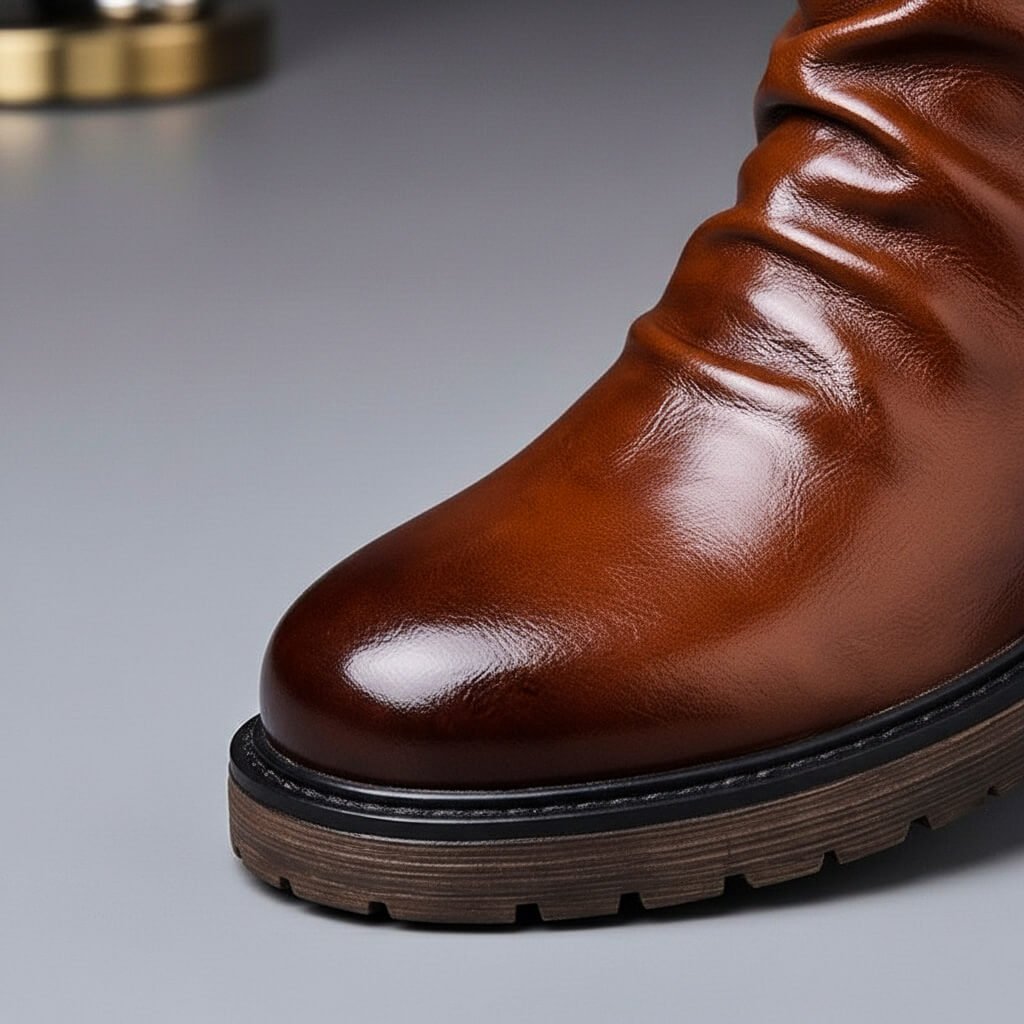 Matteo | Waxed Italian-Leather Side-Zip Ankle Boots - Image 6