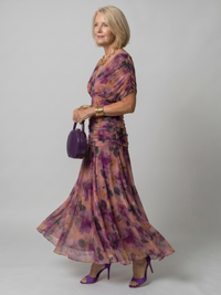 Odette | Abito midi drappeggiato con spalle scoperte