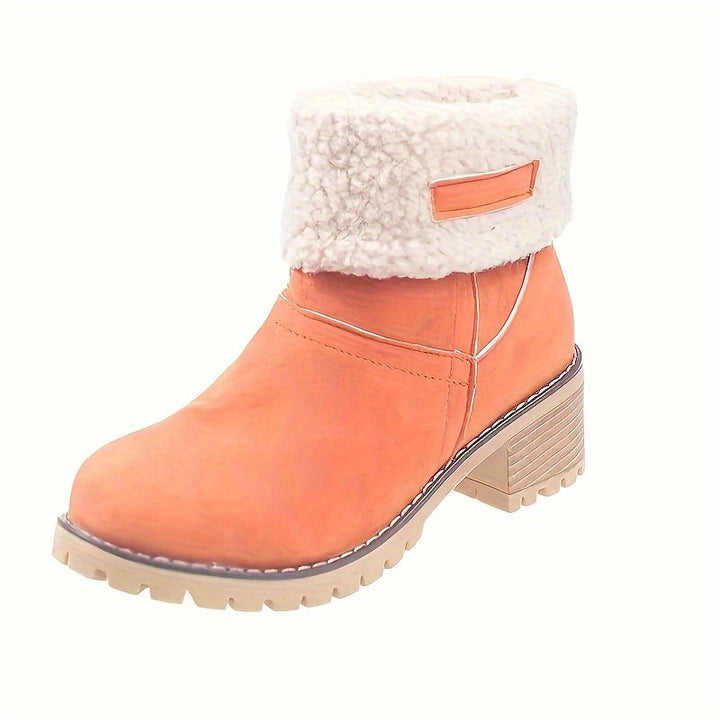 Clara | Women's Fleece-Lined Block Heel Ankle Boots