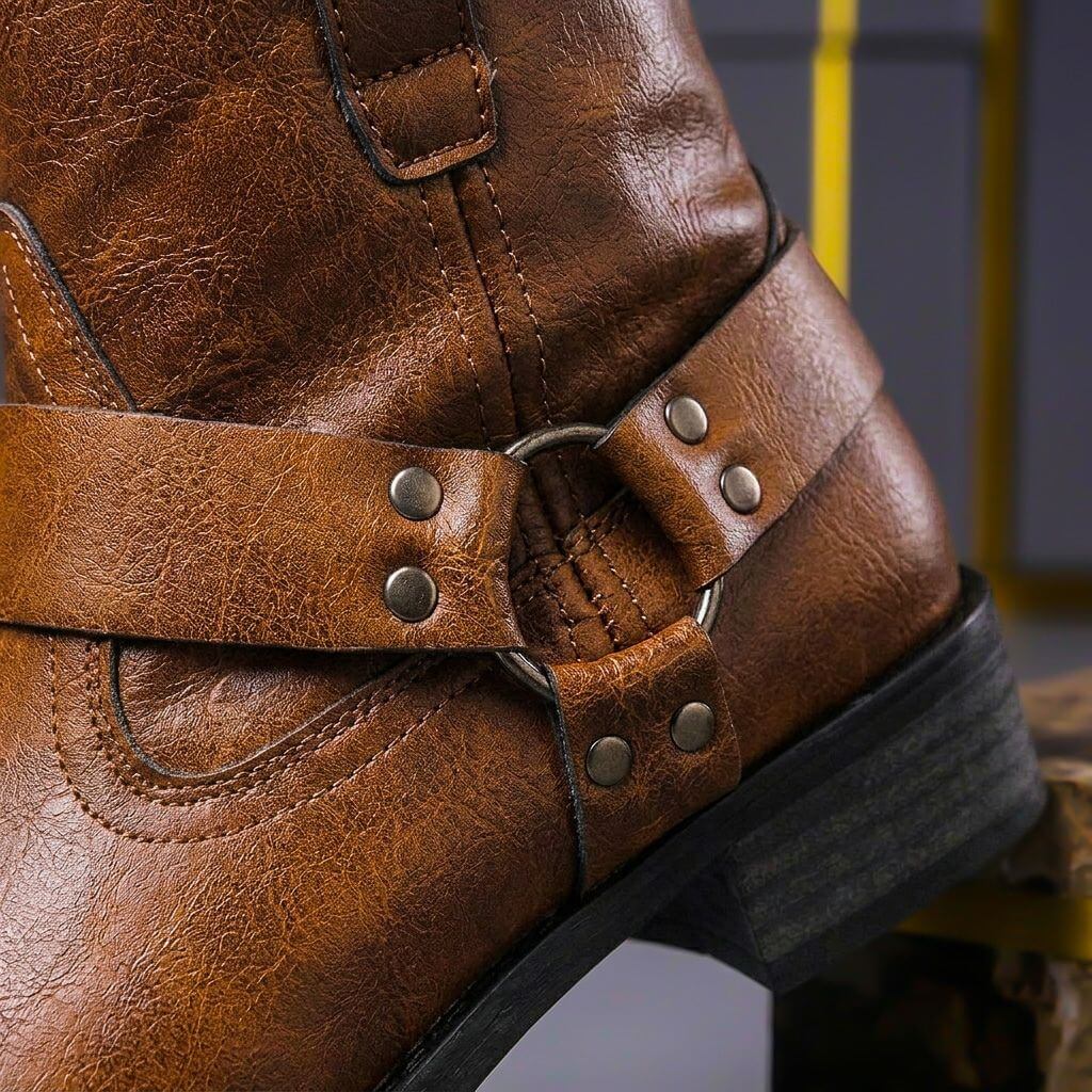 Bennett | Genuine-Leather Harness-Strap Ankle Boots - Image 4