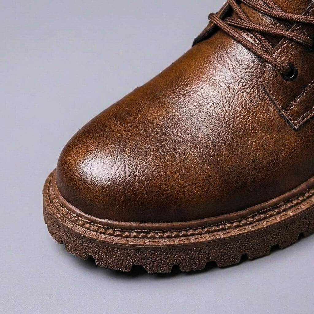 Marcus | Cowhide-Leather Buckle-Strap Lug-Sole Boots - Image 4