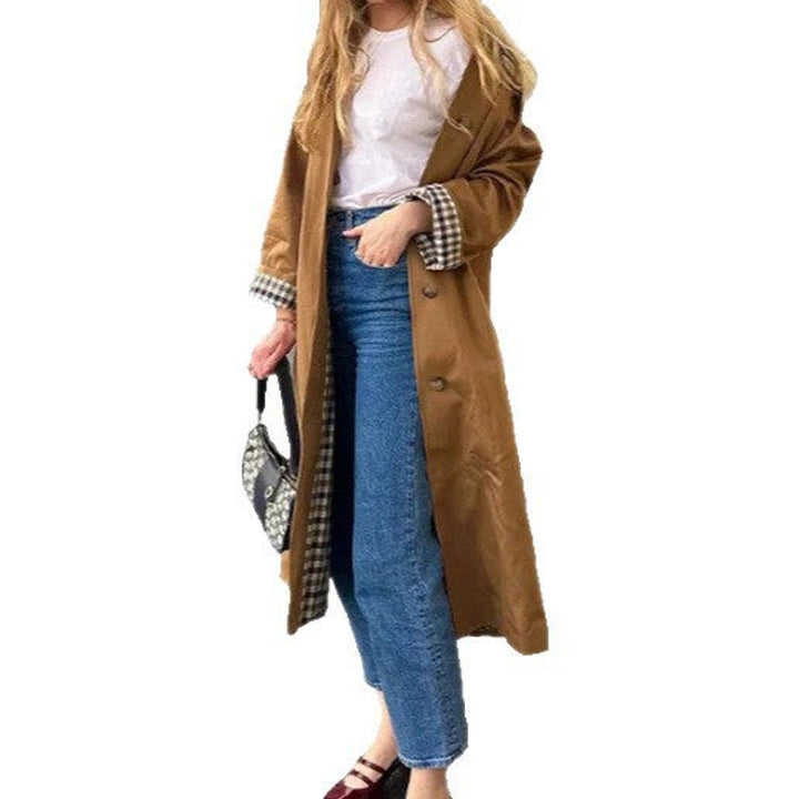 Isla | Stilvoller Oversize-Trenchcoat mit Karomuster für Damen