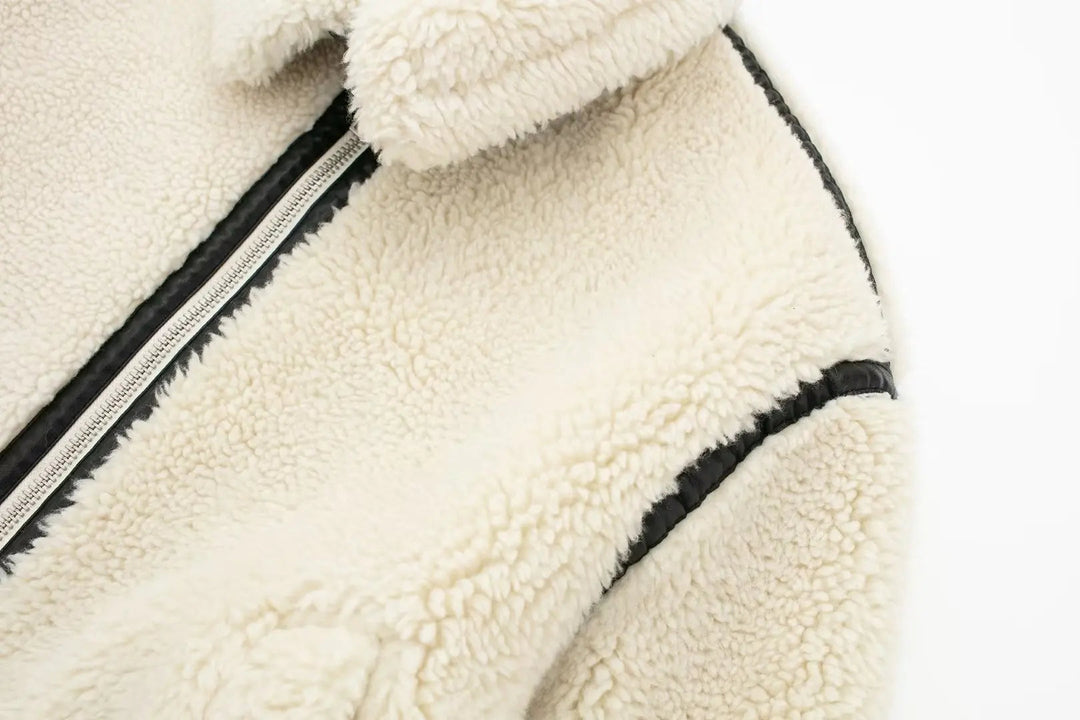 Cecil | Sherpa Teddy Jacket with Contrast Trim for Women