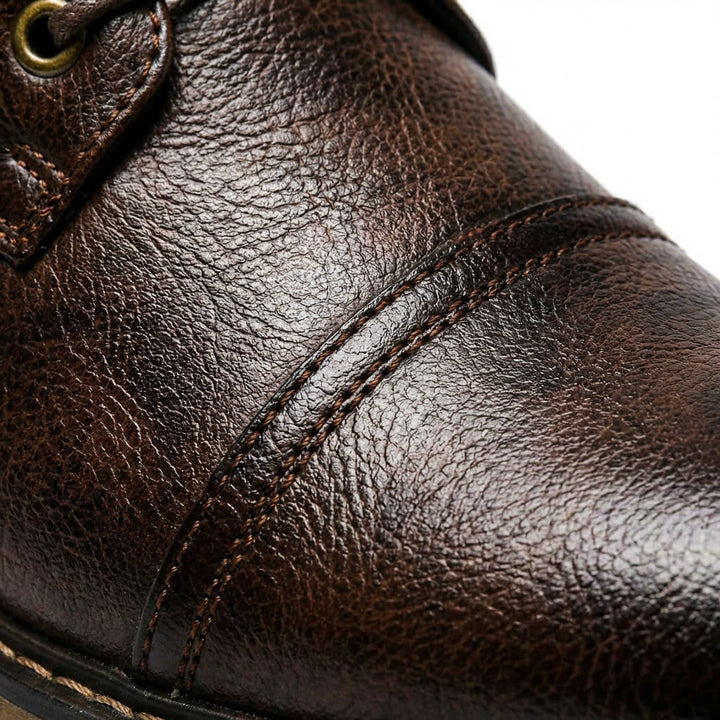 Everett | Two-Tone Leather Lace-Up Ankle Boots - Image 9